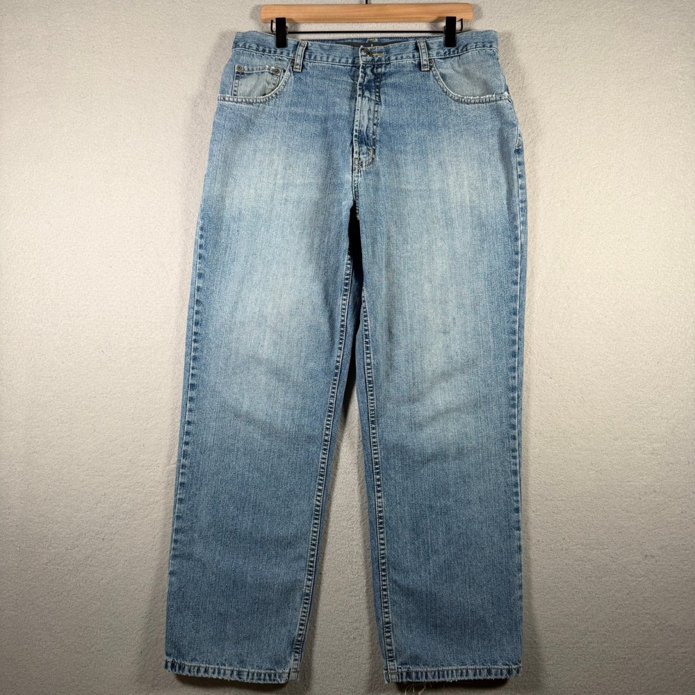 Vintage Nautica NS83 J-Class Mens Relaxed Fit Light Wash Blue Denim Jeans 34x29
